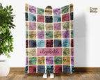Custom Piano Blanket Personalized Name Vintage Grand Music Lover Retro Pianist Throw Cozy Classical Music Gift Home Accent