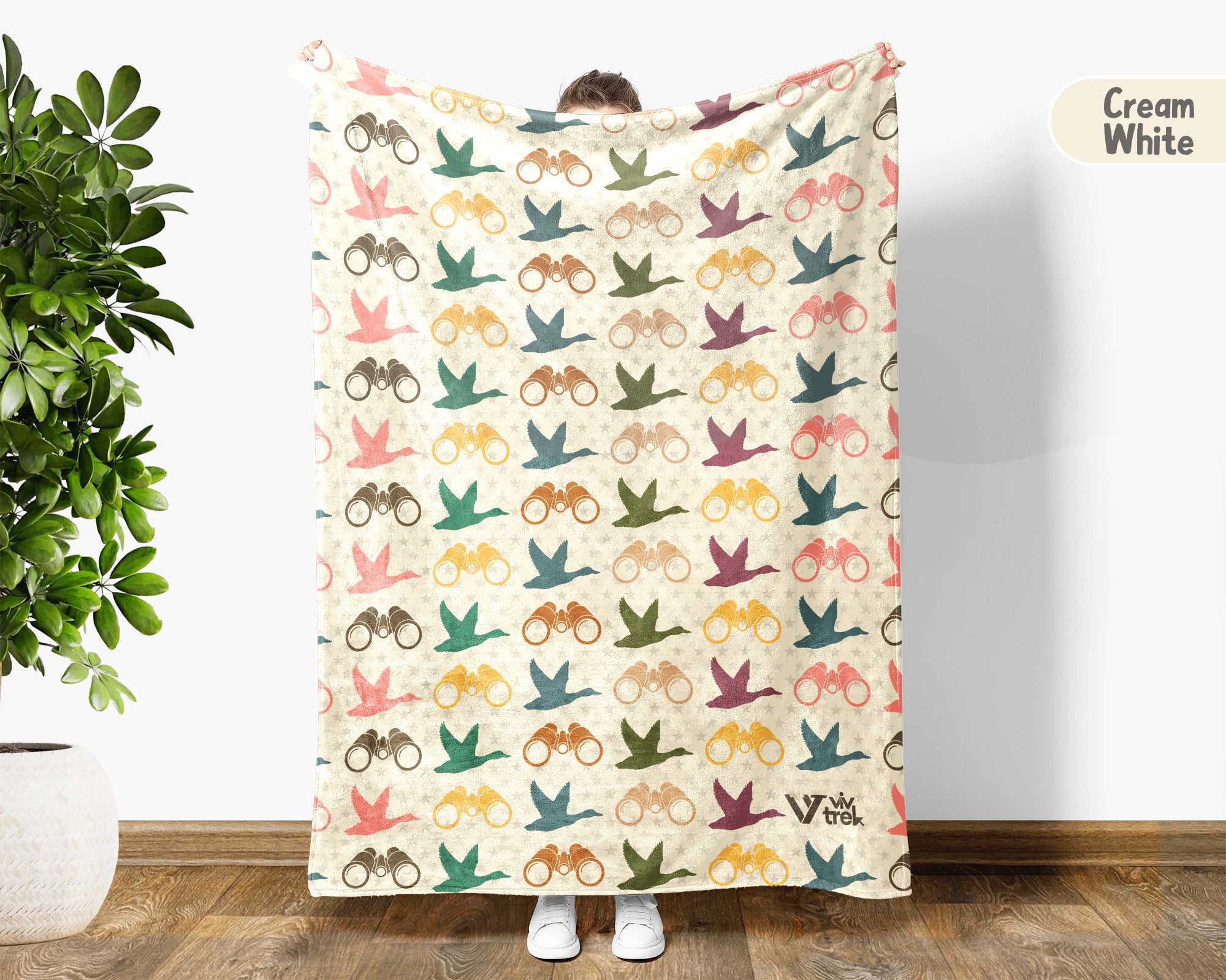Retro Birdwatcher Blanket for Bird Lovers and Nature Enthusiasts
