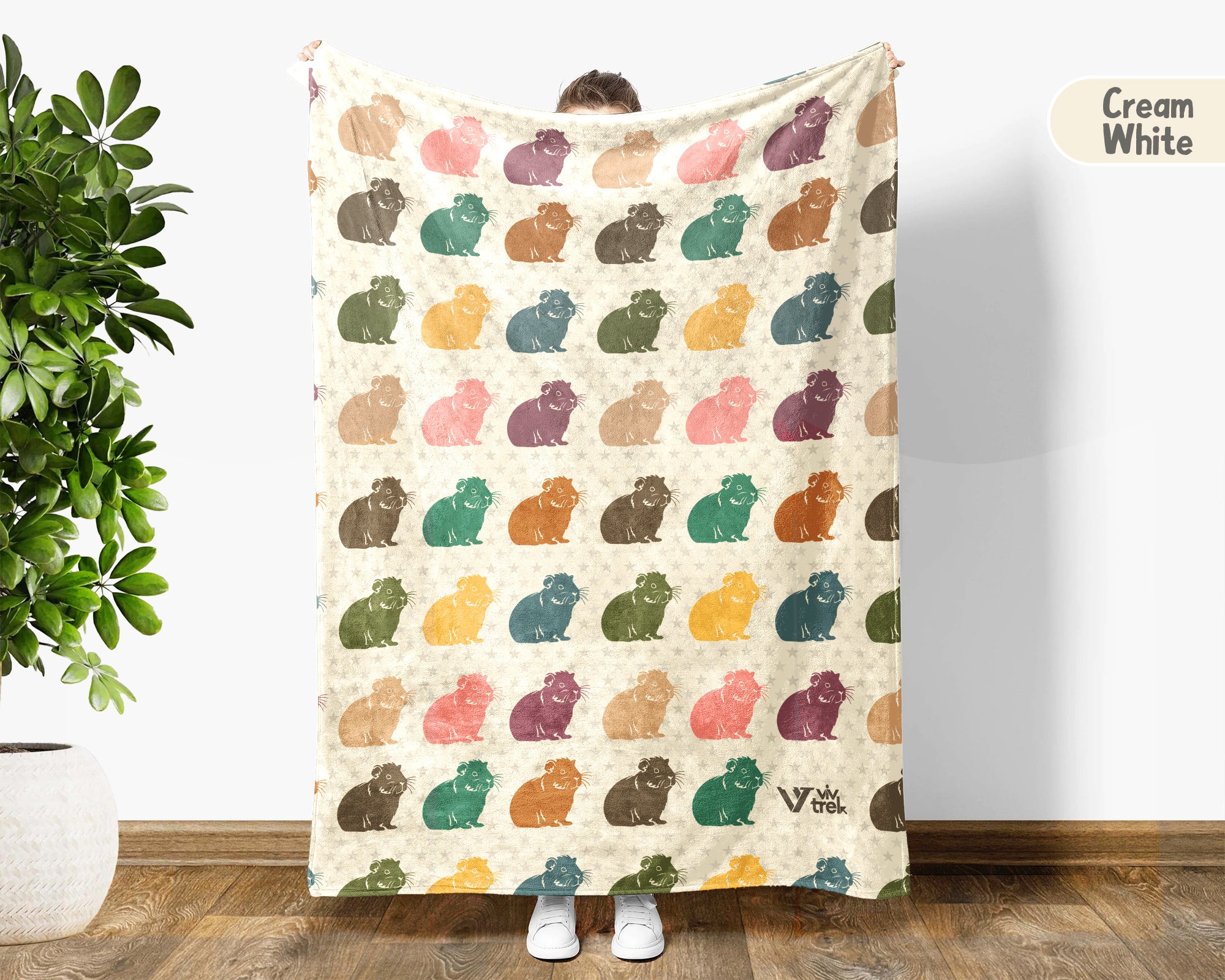 Vintage Guinea Pig Blanket Cozy Small Pet Lover Throw Gift