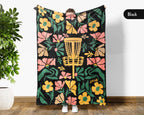 Floral Disc Golf Blanket – Cozy Throw for Disc Golf Fans