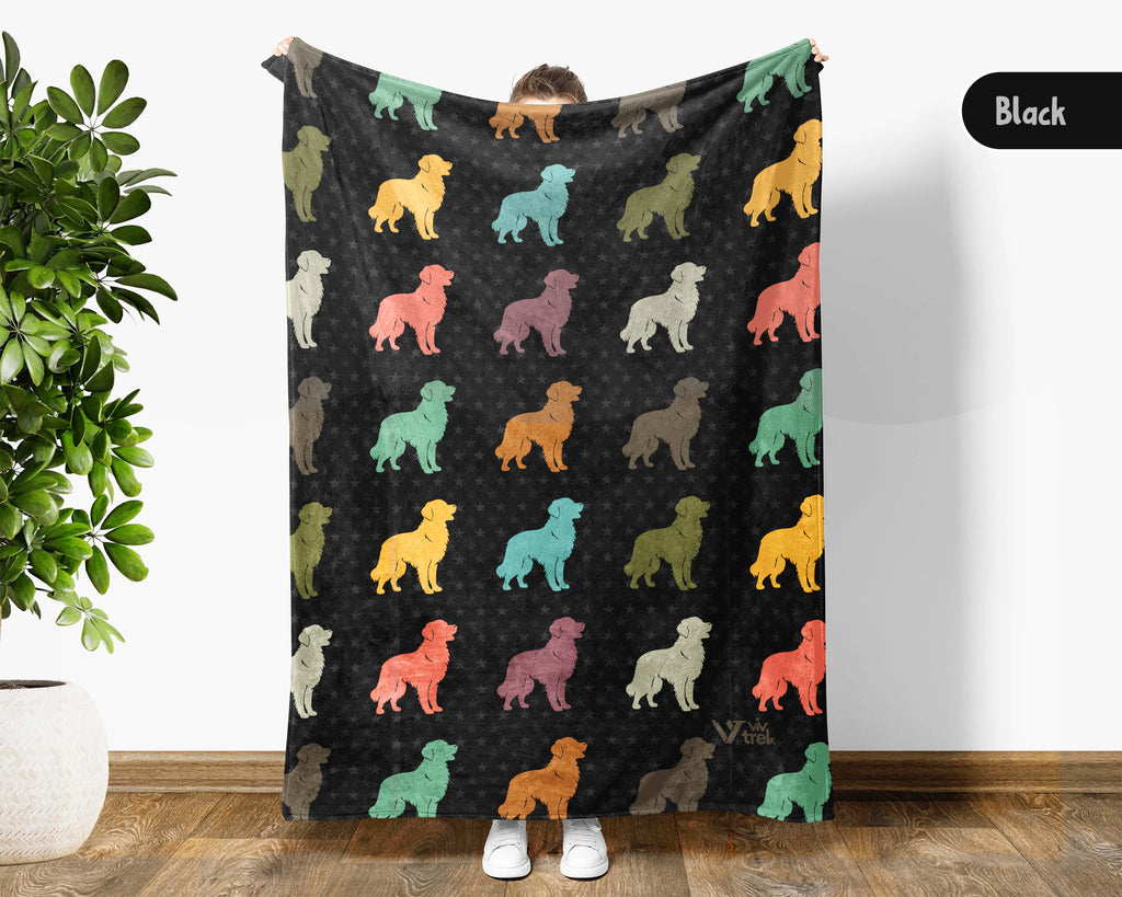 Retro Golden Retriever Blanket Gift for Dog Lovers, Cozy Canine Throw, Pet Inspired Home Decor Accent for Relaxing Living Spaces