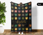 Personalized Tarantula Throw Custom Name Spider Lover Blanket Retro Arachnid Design Exotic Pet Owner Gift Home Accent Decor