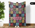 Personalized Bulldog Lover Blanket – Custom Name Vintage Dog Throw