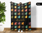 Custom Name Monkey Blanket Personalized Cozy Retro Animal Throw Gift