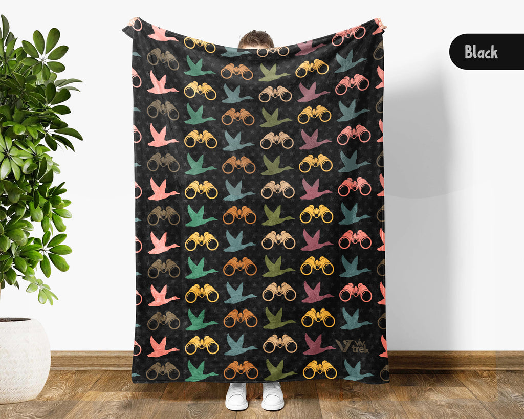 Retro Birdwatcher Blanket for Bird Lovers and Nature Enthusiasts