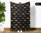 Retro Drone Throw Blanket – Cozy Gift for FPV Drone Enthusiasts