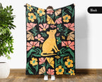 Floral Possum Blanket – Cozy Vintage Opossum Lover Throw Gift