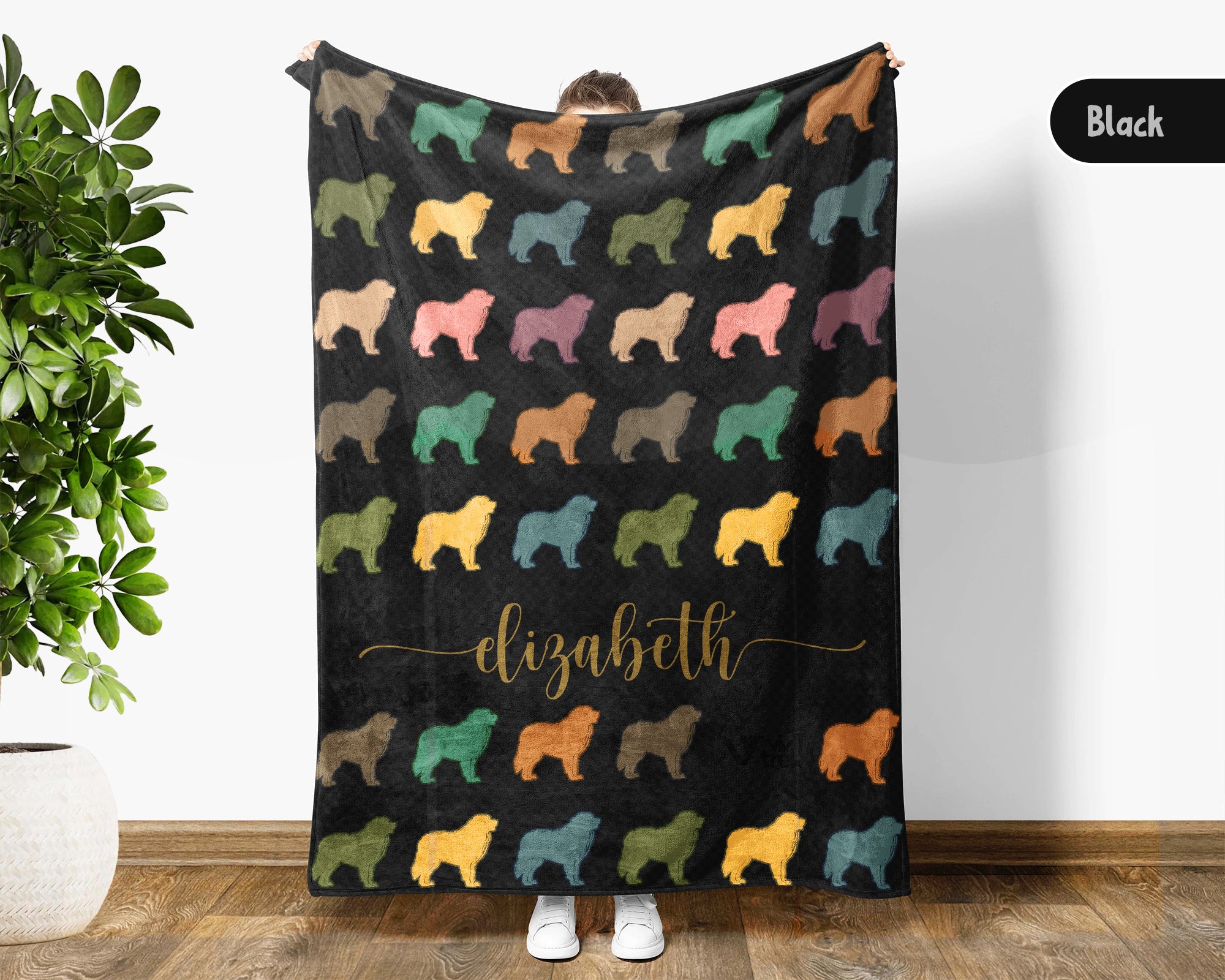 Personalized Great Pyrenees Blanket | Custom Dog Name Throw | Gentle Giant Breed Gift for Dog Lovers Home Decor Accent