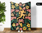 Floral Rugby Player Blanket – Cozy Sports Lover Throw