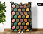Retro Polar Bear Blanket Gift Arctic Wildlife Throw Cozy Bear Lover Blanket Unique Animal Print Home Decor Gift Idea