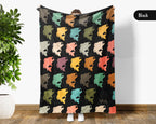 Retro Fishing Throw Cozy Angler Blanket Soft Outdoor Decor Unique Fisherman Gift for Cabin Adventure Lovers