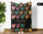 Custom Name Boxing Lover Blanket Sporty Throw Cozy Personalized Gift Soft Fitness Decor for Boxing Fans Home