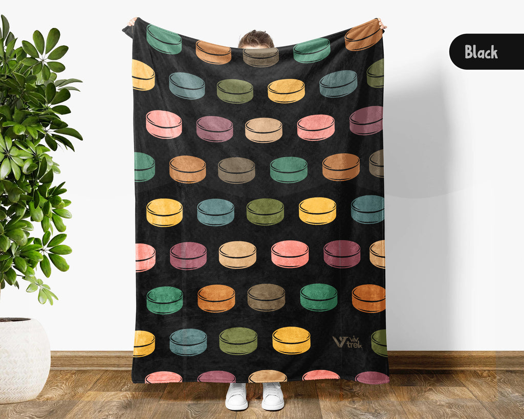 Retro Ice Hockey Blanket – Cozy Throw for Ice Hockey Players & Fans