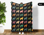 Retro Great Pyrenees Dog Throw Blanket, Fluffy White Mountain Breed Gift, Cozy Gentle Giant Home Decor Accent