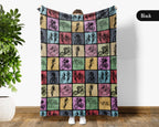 Vintage Cycling Blanket for Bicycle Lovers and Mountain Bike Fans
