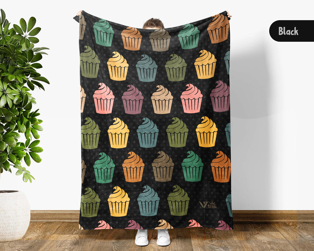 Retro Baking Lover Blanket Cozy Kitchen Throw for Bakers Soft Cake Bread Maker Blanket Unique Cooking Gift Decor