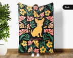 Personalized Name Floral Chihuahua Blanket, Cozy Dog Lover Throw Gift