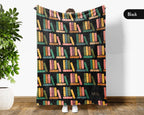 Retro Reading Lover Blanket Cozy Book Throw for Readers Soft Fleece Library Inspired Decor Unique Bookworm Gift
