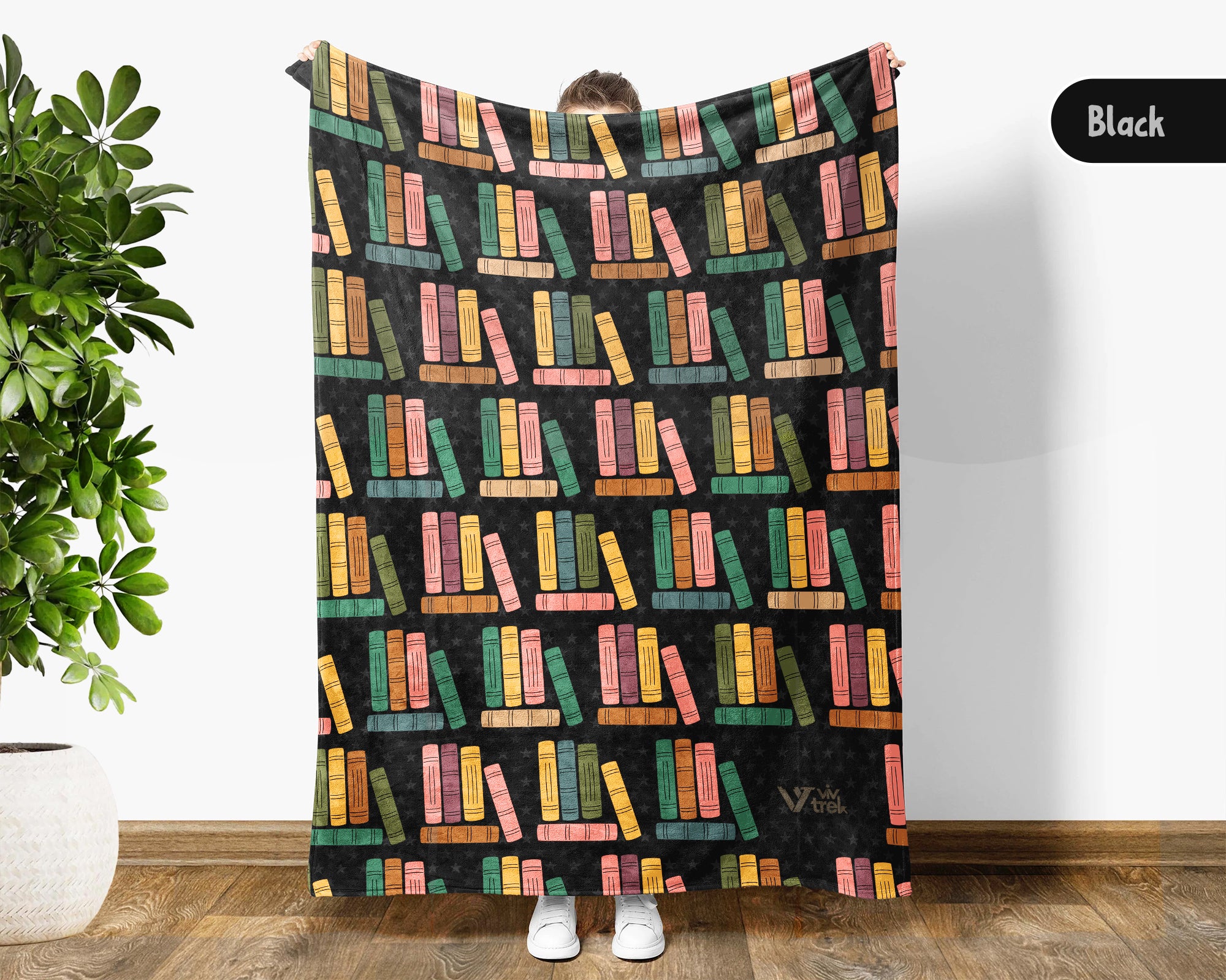 Retro Reading Lover Blanket Cozy Book Throw for Readers Soft Fleece Library Inspired Decor Unique Bookworm Gift