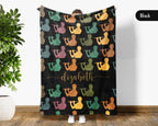 Custom Name Flute Blanket – Personalized Cozy Throw for Music Fans