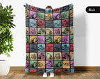 Construction Equipment Blanket, Kids Truck Throw, Bulldozer Crane Loader Cozy Blanket, Heavy Machinery Gift for Boys Girls