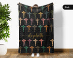 Personalized Christian Faith Blanket with Name, Cozy Custom Name Jesus Throw Gift for Believers, Religious Inspirational Home Decor