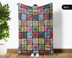 Vintage Basset Hound Dog Throw Blanket, Long Ear Puppy Gift for Dog Lovers, Cozy Hound Breed Home Decor and Comfortable House Accent