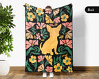 Floral Chihuahua Blanket – Cozy Vintage Dog Lover Throw