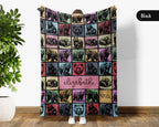 Custom Bear Lover Blanket Personalized Name Retro Wildlife Throw Cozy Rustic Animal Decor Unique Forest Inspired Gift Home Accent