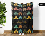 Personalized Monster Truck Blanket for Kids, Custom Name Retro Truck Throw, Cozy Boys Gift, Fun Truck Lover Room Decor Blanket