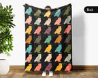 Retro Owl Blanket Gift for Bird Lovers, Cozy Nature Throw, Woodland Decor Accent for Bedroom and Living Spaces