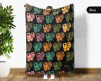 Retro Boxing Lover Blanket Cozy Sports Throw for Athletes Soft Gloves Design Fleece Blanket Unique Fitness Gift Decor