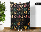 Custom Kiteboarding Blanket Personalized Name Ocean Sport Throw Cozy Surf Inspired Gift Unique Beach Style Home Decor