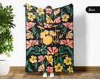 Floral Drummer Blanket – Cozy Musician Throw Gift