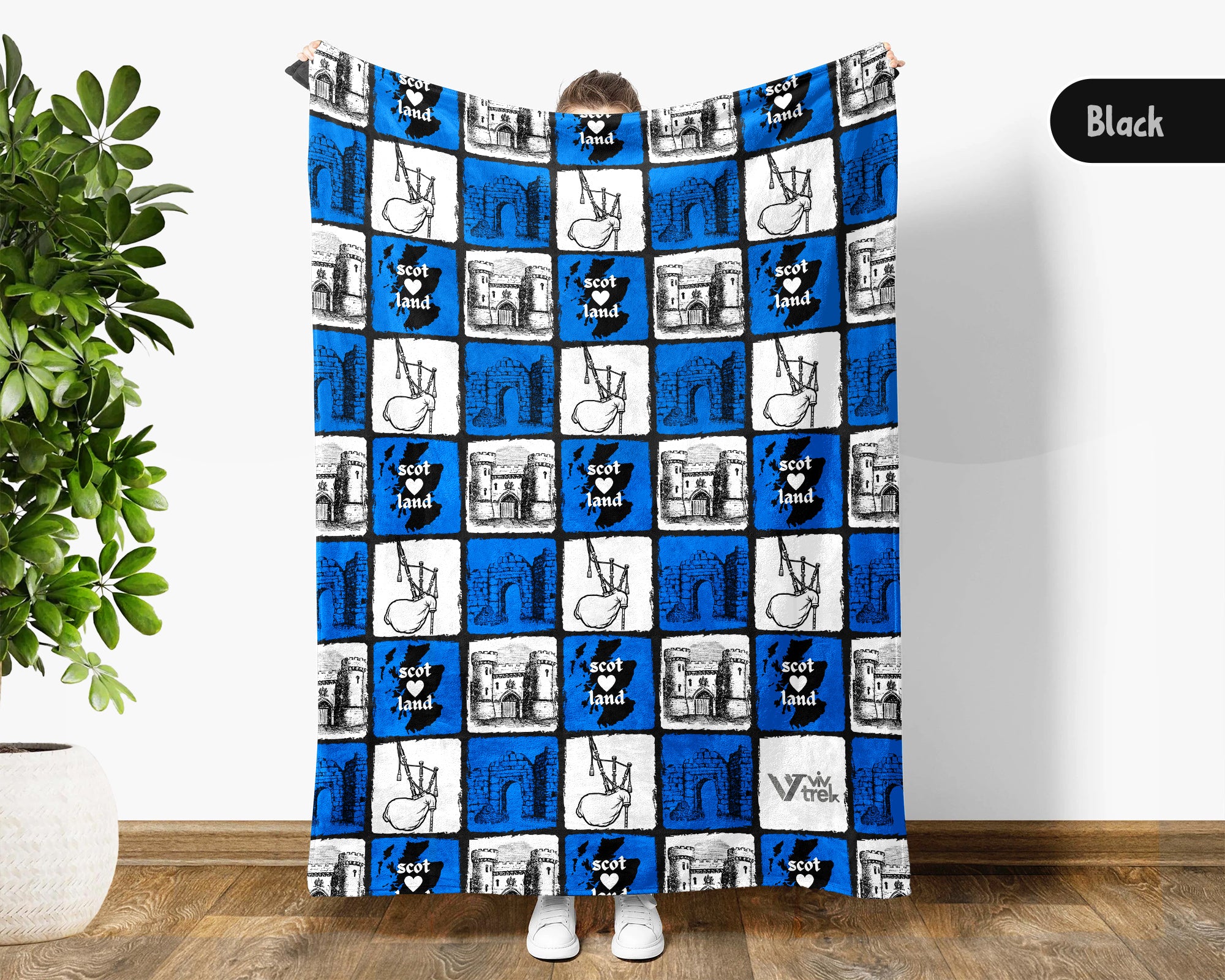 Scotland Heritage Blanket Throw with Tartan Plaid Design, Cozy Highland Decor, Scottish Clan Pride Gift Blanket for Home