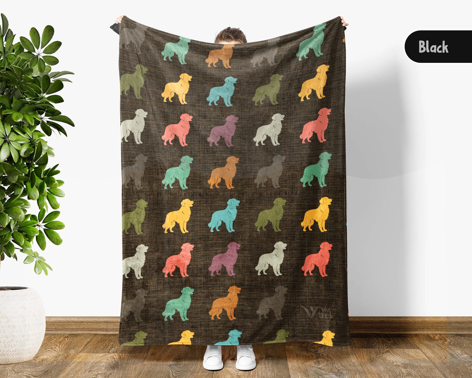 Vintage Golden Retriever Throw – Cozy Dog Lover Blanket