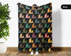 Retro Gardening Throw Cozy Botanical Blanket Soft Nature Decor Unique Gardener Gift for Plant Lovers Home