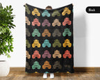 Kids Retro Monster Truck Blanket, Cozy Truck Lover Throw Gift