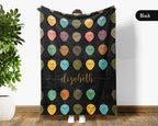 Custom Name Strawberry Blanket, Cozy Retro Fruit Throw for Kids and Adults