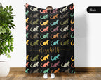 Custom Name Otter Blanket, Cozy Vintage Otter Throw for Home and Living Room