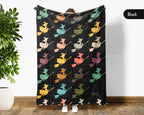 Retro Witch Blanket for Spooky Decor, Cozy Halloween Throw Gift with Magical Gothic Autumn Style
