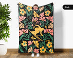 Floral Snowboarding Blanket – Cozy Winter Sports Lover Throw