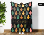 Personalized Pottery Blanket – Custom Name Ceramic Art Lover Throw