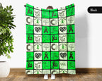Mental Health Awareness Blanket with Green Ribbon, Cozy Wellness Throw, Thoughtful Comfort Gift for Loved Ones in May, Supportive & Inspirational, Battle Blanket