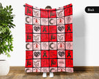 Heart Disease Awareness Blanket, Red Ribbon Support Throw, Heart Health Gift, Cozy Cardiology Awareness Comfort Blanket