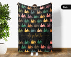 Custom Name Camping Blanket, Personalized Nature Throw, Cozy Outdoor Gift for Campers, Travelers, and Hikers