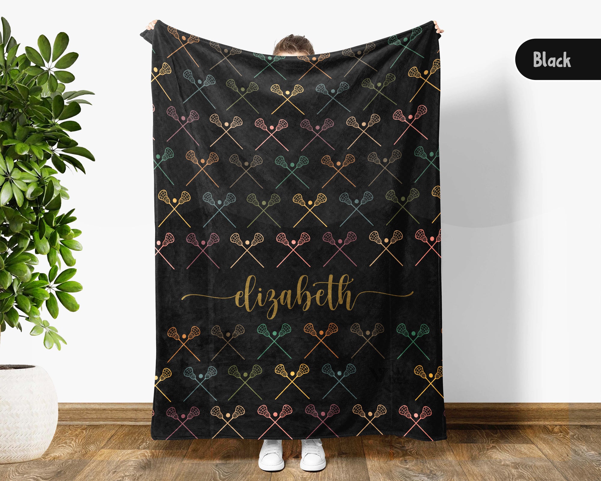 Custom Lacrosse Throw Blanket – Personalized Gift for Sports Lovers