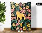English Bulldog Blanket – Cozy Wildflower Dog Lover Throw