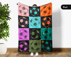 Cozy Soccer Lover Blanket Gift, Soccer Throw for Players, Unique Football Fan Decor, Cool Sports Graphic Blanket, Soccer Room Accent