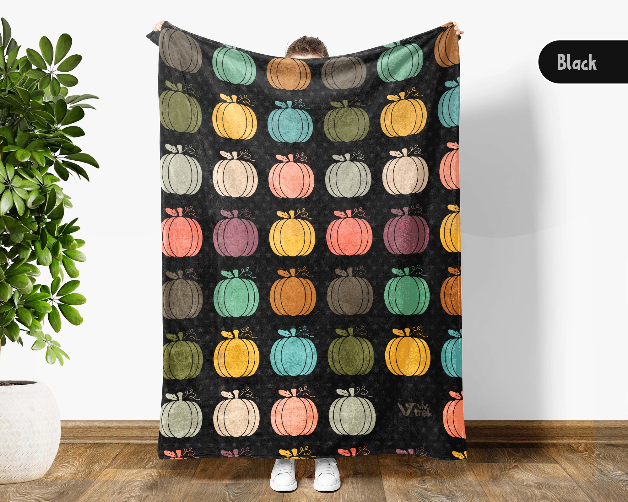 Retro Pumpkin Lover Blanket for Rustic Autumn Decor, Cozy Harvest Throw Gift with Farmhouse Seasonal Style